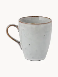 Clearance Broste Copenhagen Tasses à thé artisanales Nordic Sand, 400 ml, 6 pièces Gris clair, chiné