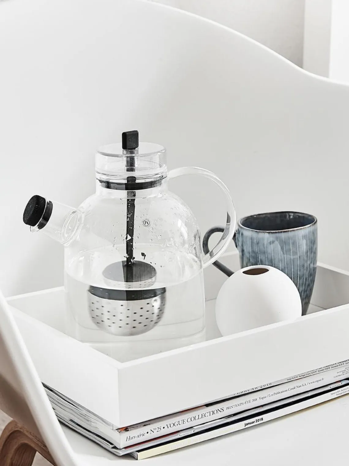 Online Broste Copenhagen Tasses à thé artisanales Nordic Sea, 400 ml, 6 pièces Gris-bleu, chiné