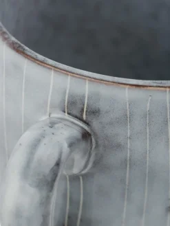 Online Broste Copenhagen Tasses à thé artisanales Nordic Sea, 400 ml, 6 pièces Gris-bleu, chiné