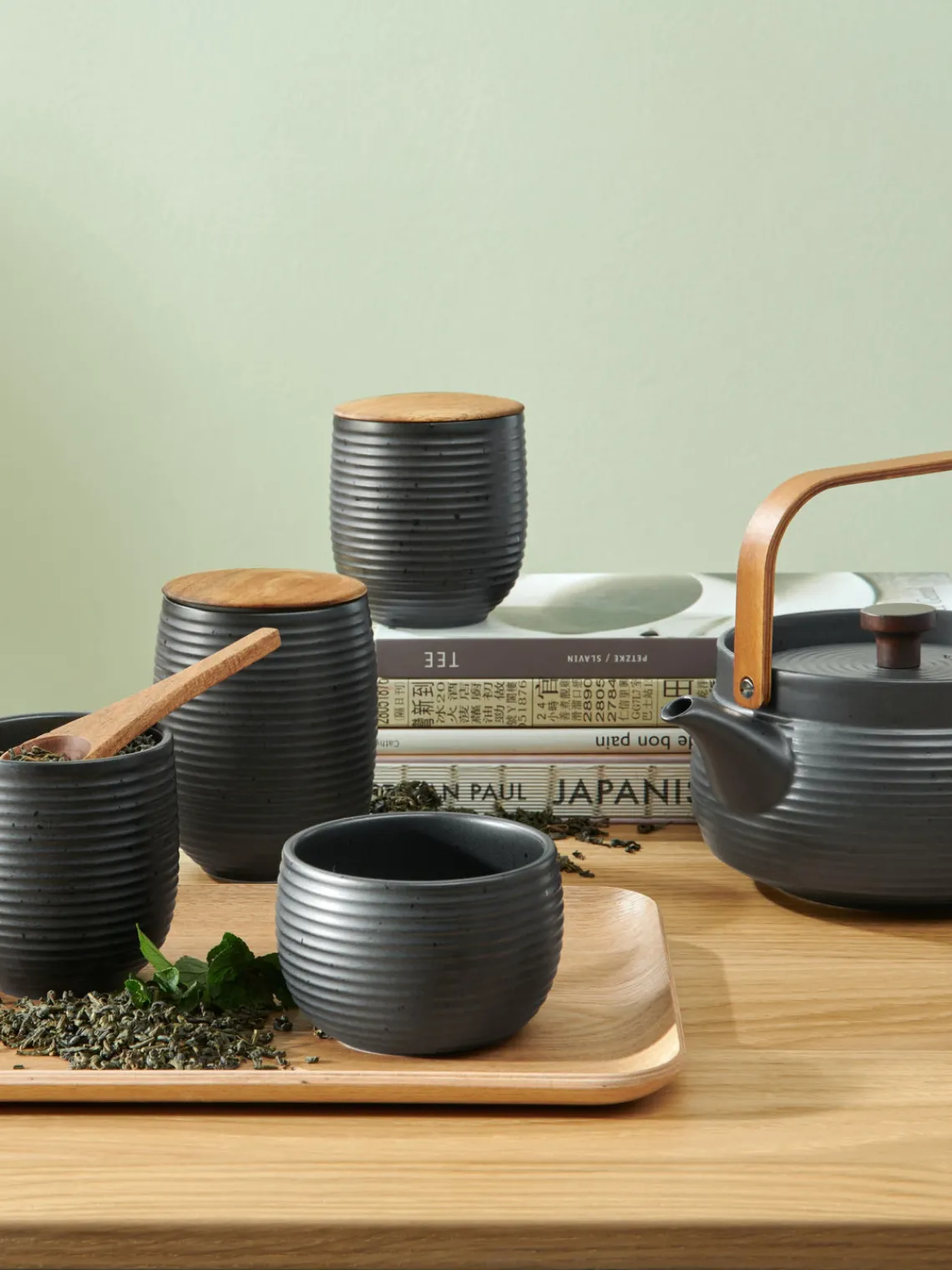 Clearance ASA Selection Tasses à thé en porcelaine Demir, 6 pièces Noir, chiné