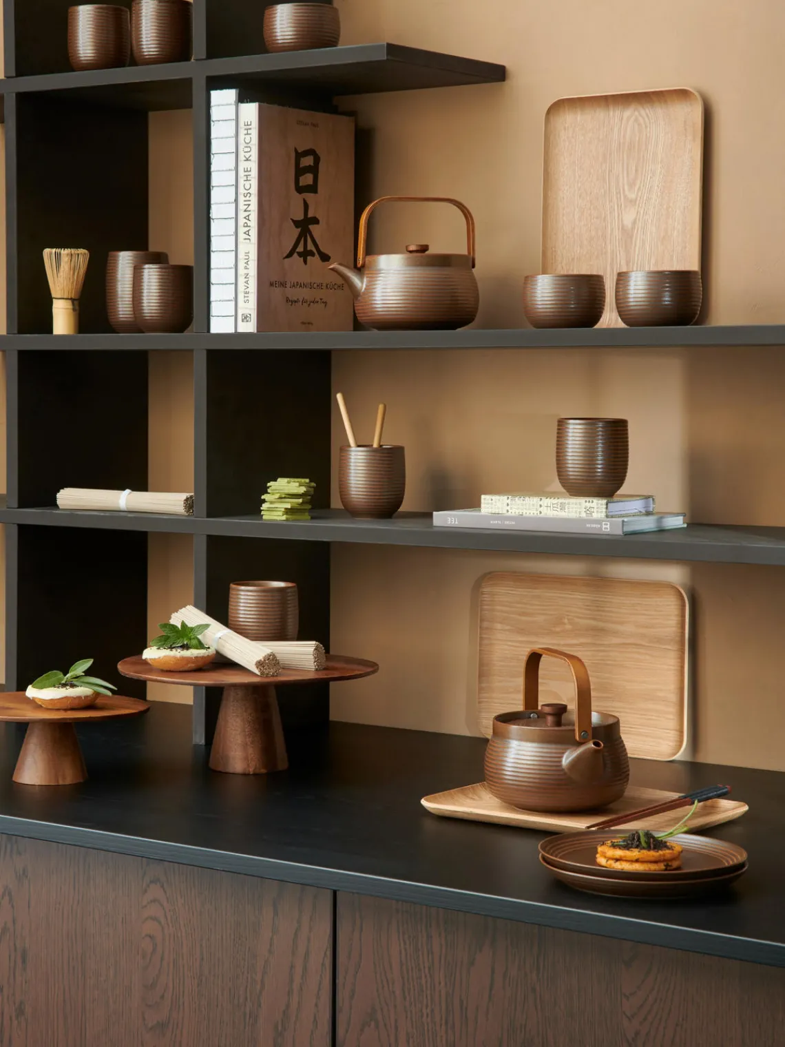 Hot ASA Selection Tasses à thé en porcelaine Demir, 6 pièces Brun