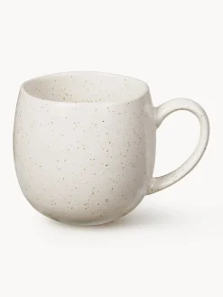 Clearance Broste Copenhagen Tasses à thé XL artisanales Nordic Vanilla, 2 pièces Blanc cassé, chiné