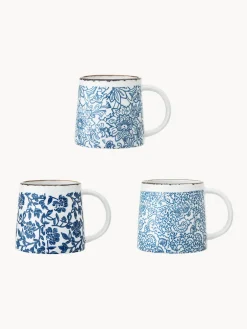 Discount Bloomingville Tasses artisanales avec motif floral Molly, 3 élém.