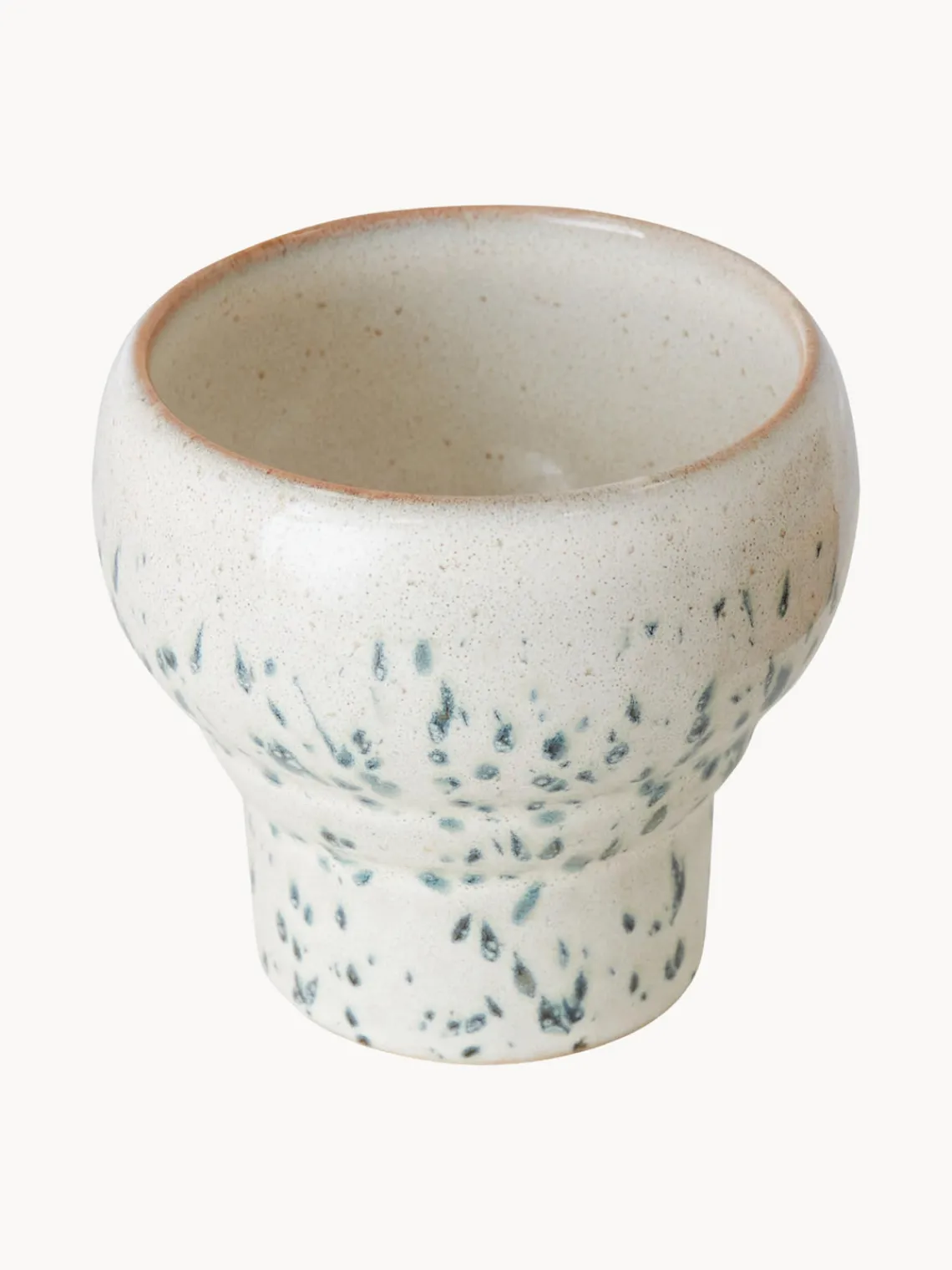 Discount HKLIVING Tasses artisanales en grès 70's, 2 élém. Tons beiges, blanc, bleu ciel