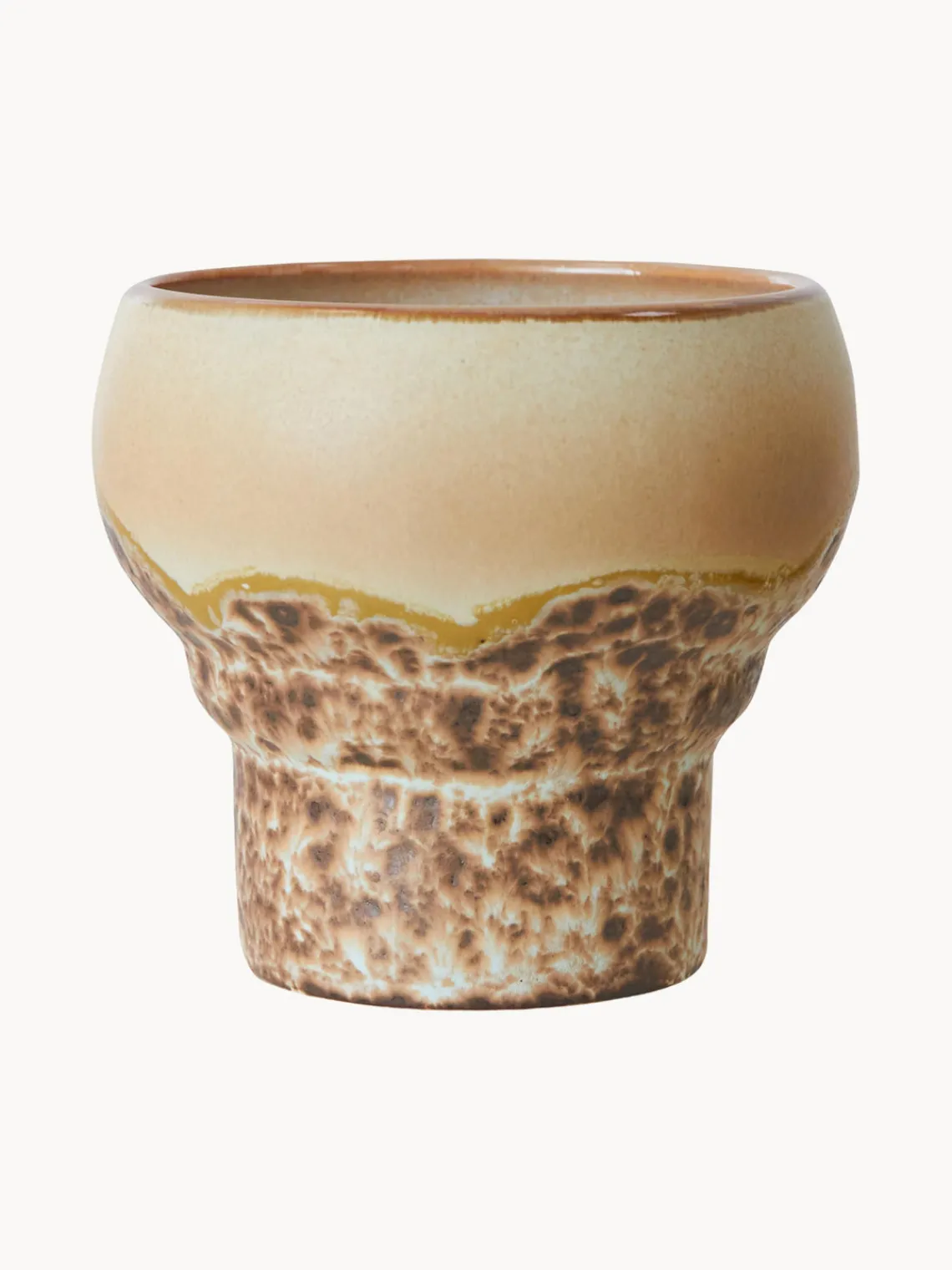 Discount HKLIVING Tasses artisanales en grès 70's, 2 élém. Tons beiges, blanc, bleu ciel