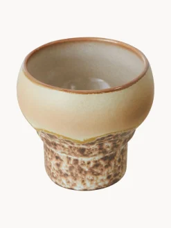 Discount HKLIVING Tasses artisanales en grès 70's, 2 élém. Tons beiges, blanc, bleu ciel