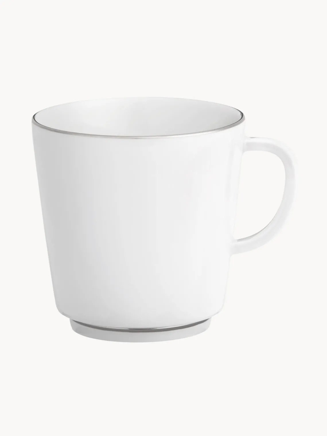 Clearance Meissen Tasses artisanales en porcelaine Vitruv, 2 pièces Blanc avec bord platine