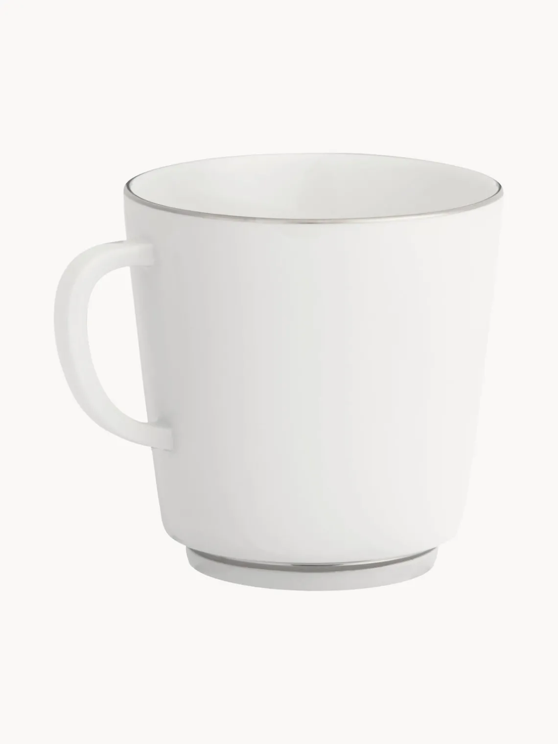Clearance Meissen Tasses artisanales en porcelaine Vitruv, 2 pièces Blanc avec bord platine