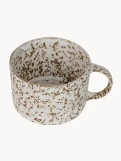 Fashion Olsson & Jensen Tasses avec sous-tasses avec émail réactif Salt, 6 pièces