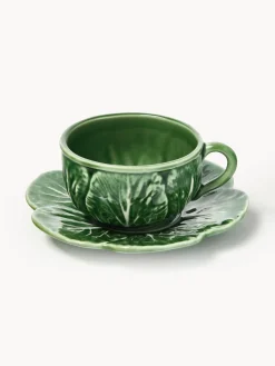 Sale BORDALLO PINHEIRO Tasses avec sous-tasses Cabbage, 4 pièces