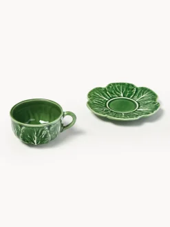 Sale BORDALLO PINHEIRO Tasses avec sous-tasses Cabbage, 4 pièces