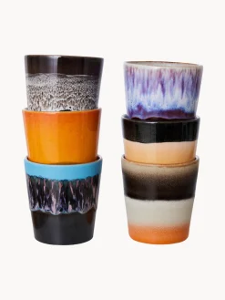 Fashion HKLIVING Tasses en céramique émaillée peinte à la main 70s Ceramic, 6 élém. Design 3