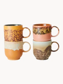 Outlet HKLIVING Tasses faites main 70's, 4 élém. Design 2
