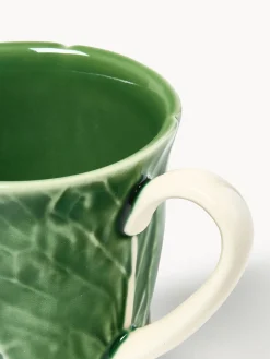 Hot BORDALLO PINHEIRO Tasses peintes à la main Cabbage, 4 pièces