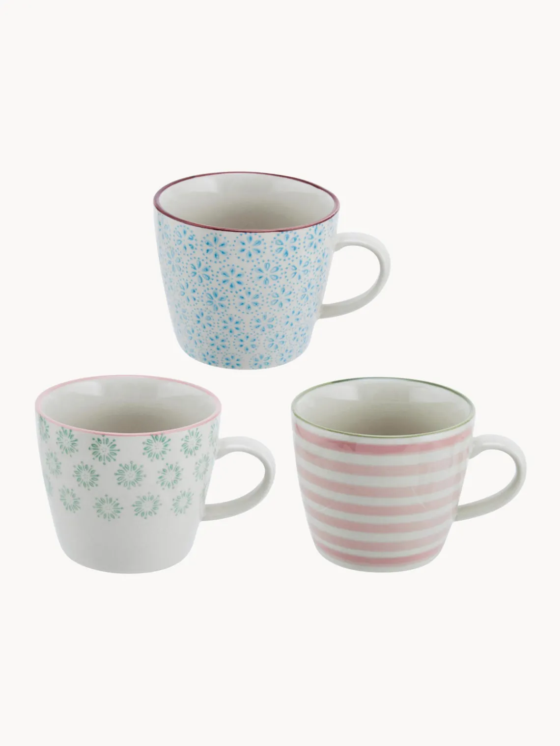 Best Bloomingville Tasses peintes à la main Patrizia, 3 élém.