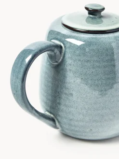 Best Broste Copenhagen Théière artisanale Nordic Sea, 1,3 L Gris-bleu, chiné