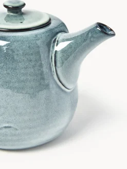 Best Broste Copenhagen Théière artisanale Nordic Sea, 1,3 L Gris-bleu, chiné