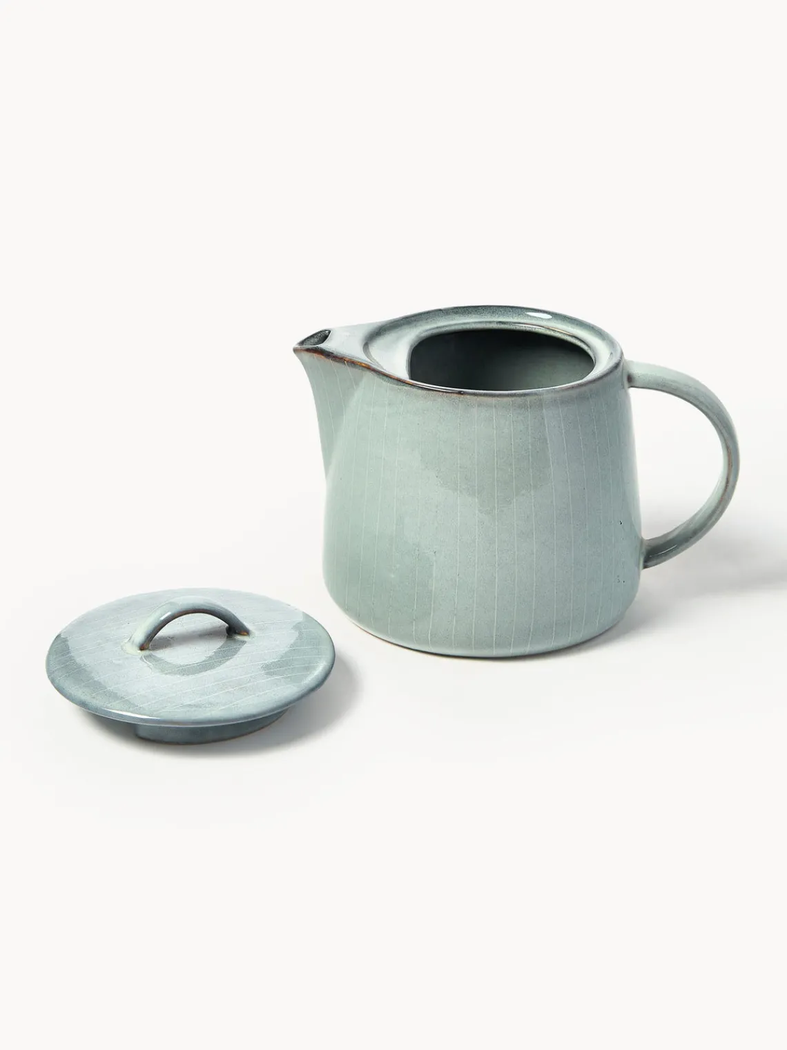 Discount Broste Copenhagen Théière artisanale Nordic Sea, 1 L Gris-bleu, chiné