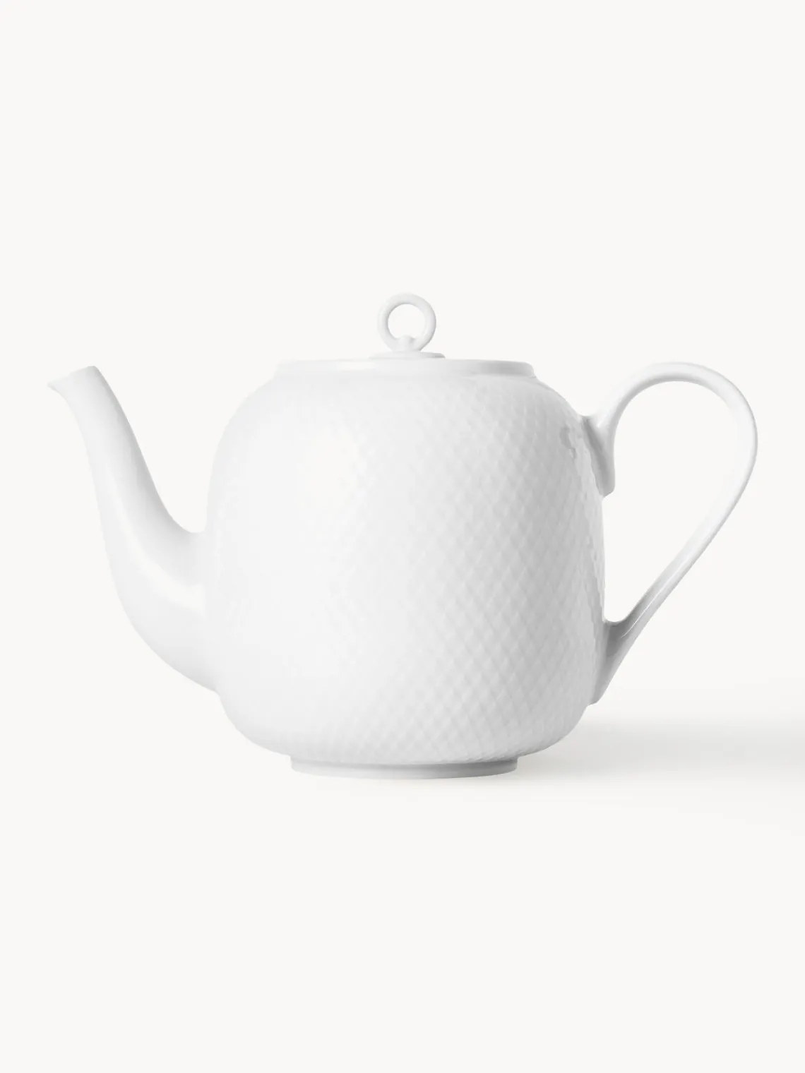 Discount Lyngby Porcelaen Théière en porcelaine avec motif texturé Rhombe, 1,9 L