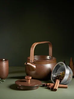New ASA Selection Théière en porcelaine Demir, tailles variées Brun, bois foncé
