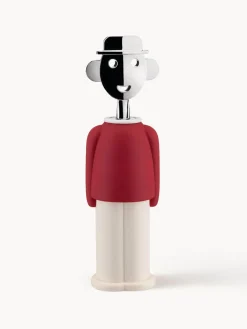 Hot ALESSI Tire-bouchon Alessandro M. Rouge, blanc cassé, argenté