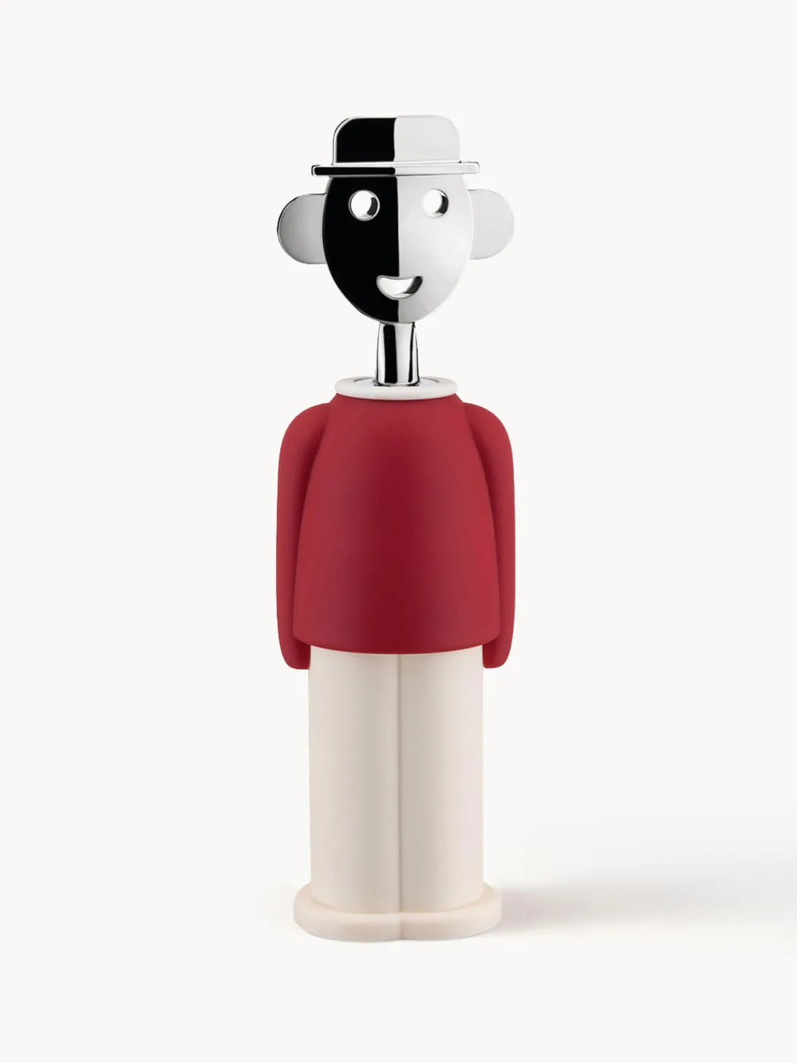 Hot ALESSI Tire-bouchon Alessandro M. Rouge, blanc cassé, argenté