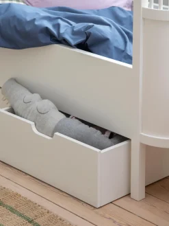 Fashion Sebra Tiroir de lit en bois avec roulettes Baby & Junior Blanc