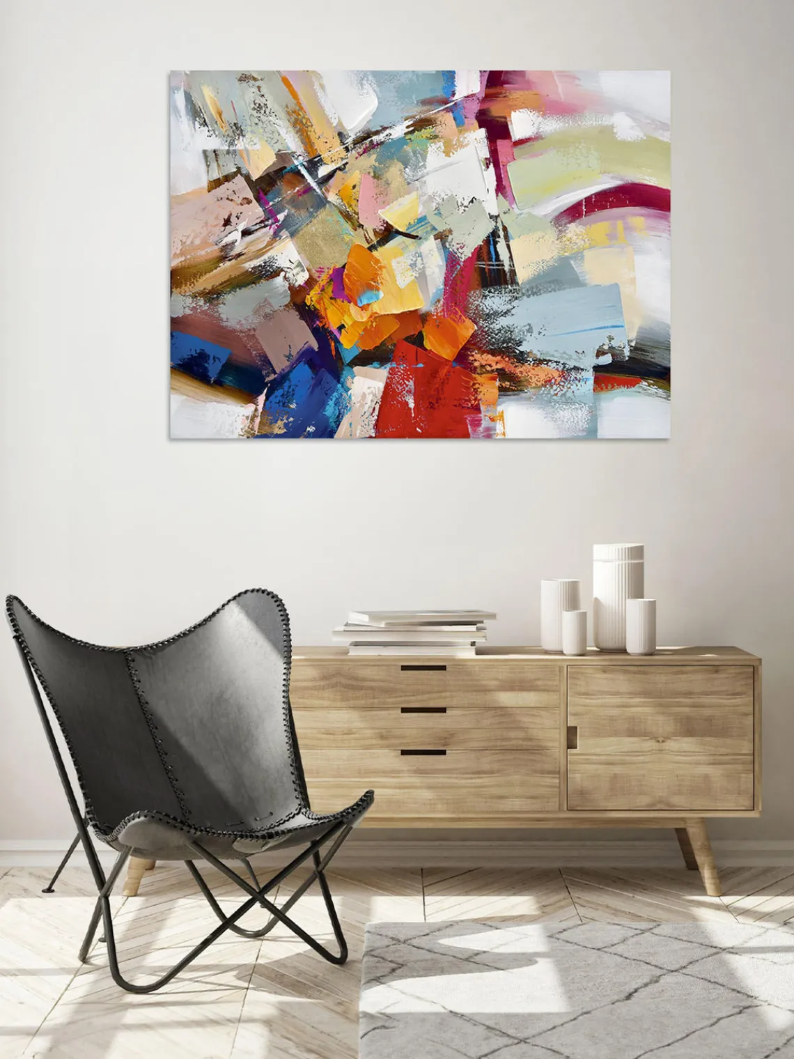 Clearance Agave Toile peinte à la main Esplosione di Colore