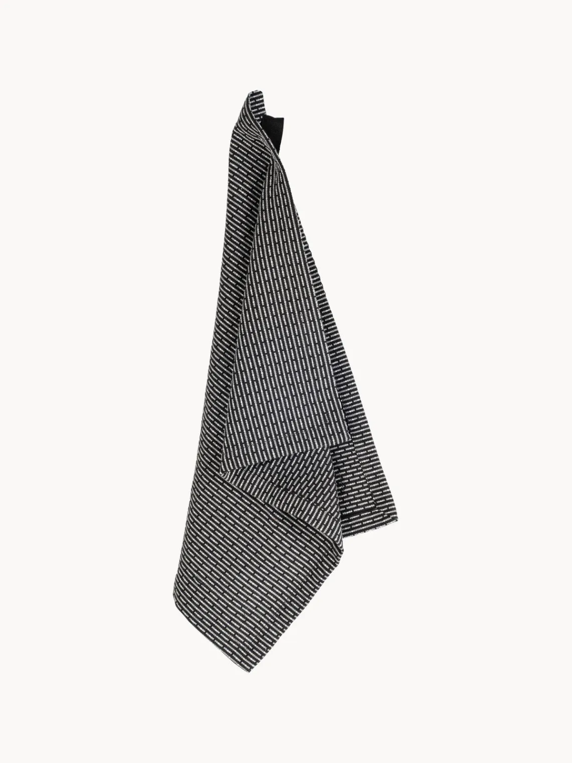 Outlet The Organic Company Torchon en coton bio Joseph Anthracite, blanc