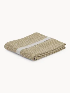 New The Organic Company Torchon en coton bio Lupin Beige, blanc