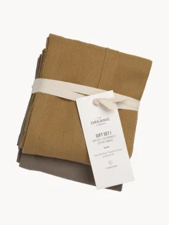 Best The Organic Company Torchons en coton bio Gift, 2 élém. Ocre, grège