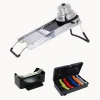 Best De Buyer Trancheuse à julienne en acier inoxydable avec système de contrôle de rotation Mandoline