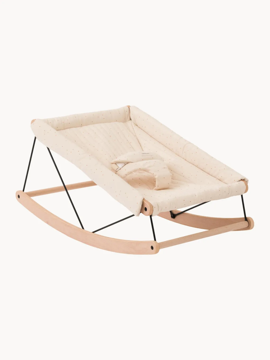 Outlet Nobodinoz Transat bébé en hêtre Growing Green Bois de hêtre, blanc crème, chiné