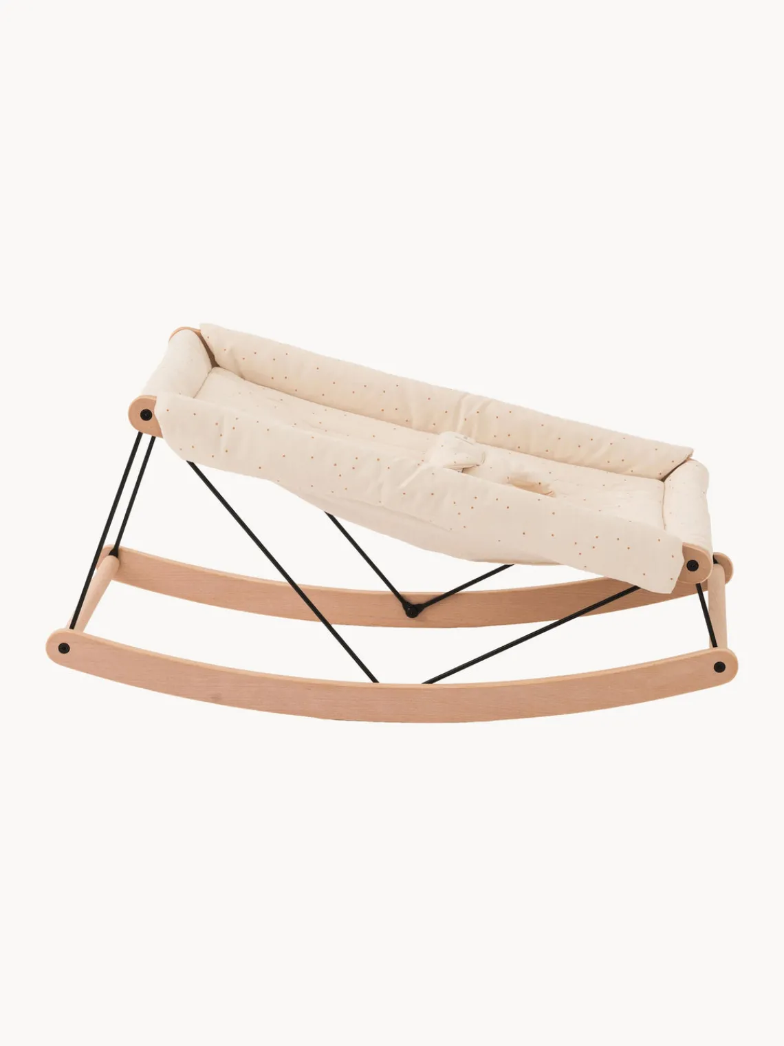 Outlet Nobodinoz Transat bébé en hêtre Growing Green Bois de hêtre, blanc crème, chiné