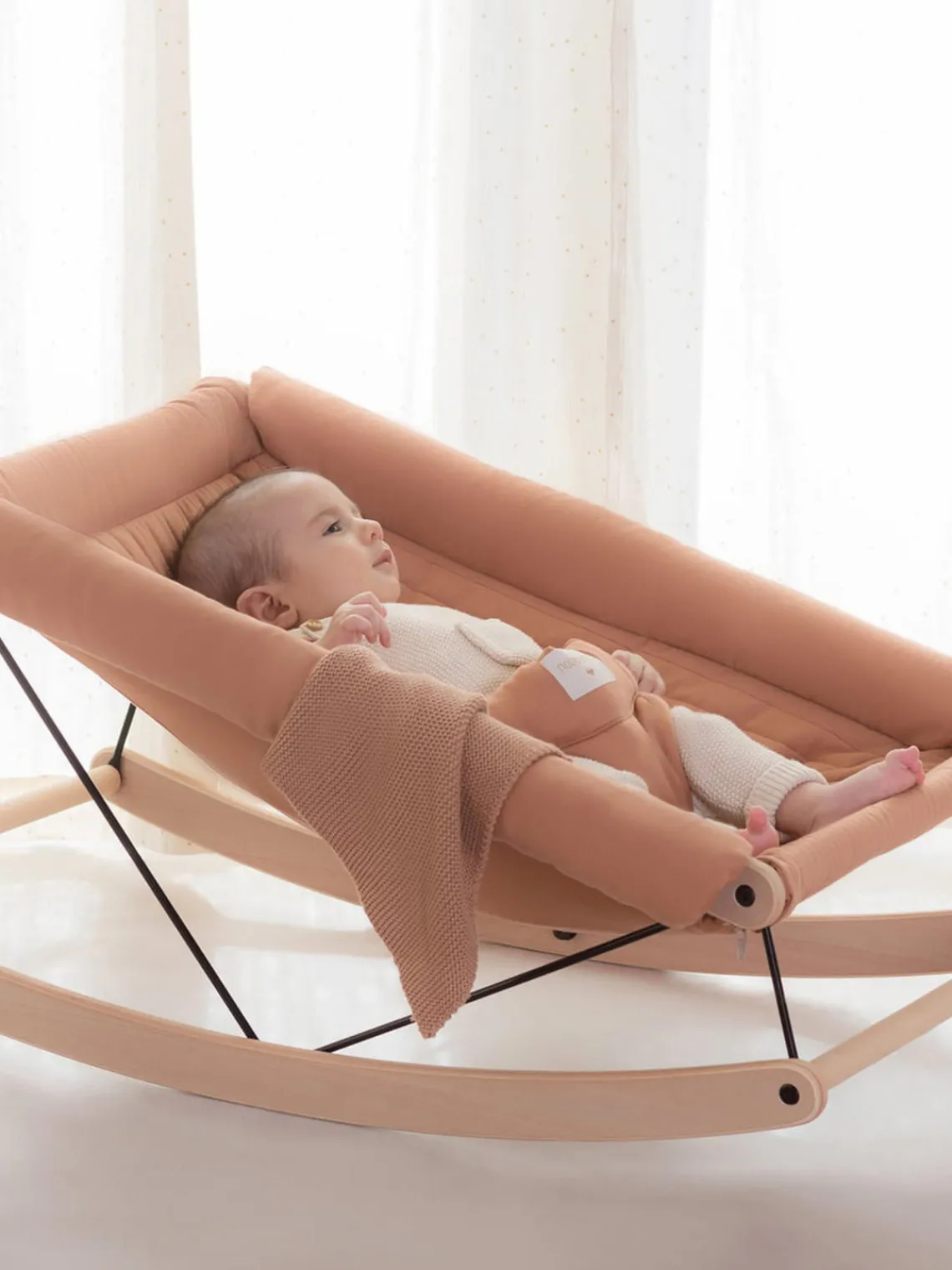 Clearance Nobodinoz Transat bébé en hêtre Growing Green Bois de hêtre, terracotta