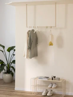 Best Metallbude Tringle à vêtements en métal Rubi Beige