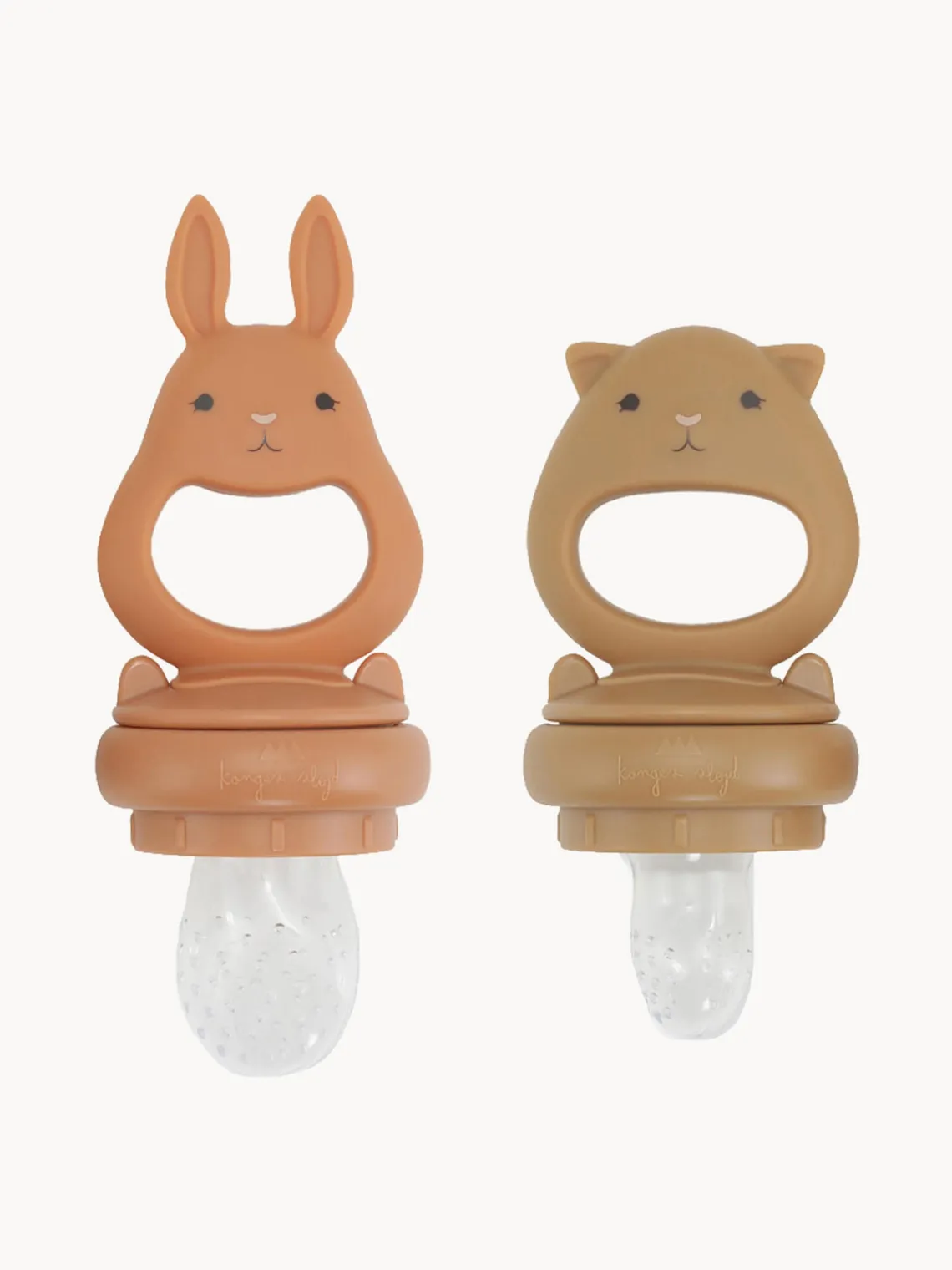 Sale Konges Slojd Tétines grignoteuses Bunny, 2 élém. Nougat, beige