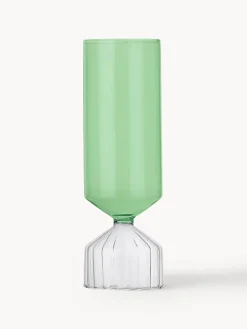 Outlet ICHENDORF Vase artisanal Bouquet, haut. 28 cm Vert, transparent