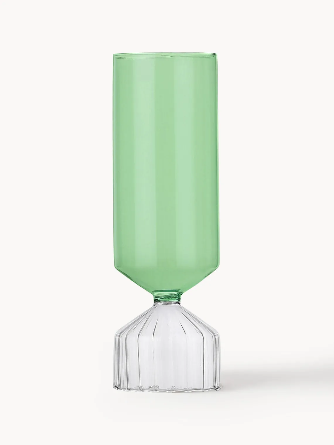 Outlet ICHENDORF Vase artisanal Bouquet, haut. 28 cm Vert, transparent