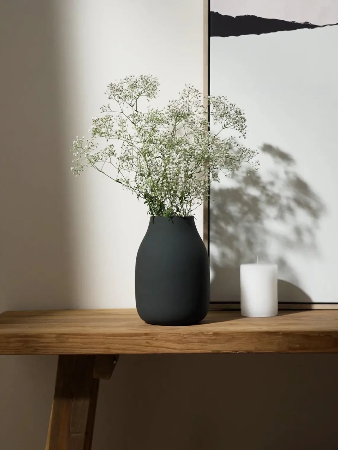 Clearance blomus Vase artisanal Colora, haut. 20 cm Noir