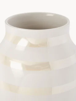 Outlet KÄHLER Vase artisanal en céramique Omaggio, haut. 20 cm Beige clair, blanc cassé