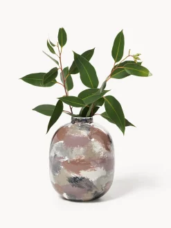 Outlet Broste Copenhagen Vase artisanal en fer Thyra, haut. 31 cm Grège, terracotta, noir, vieux rose