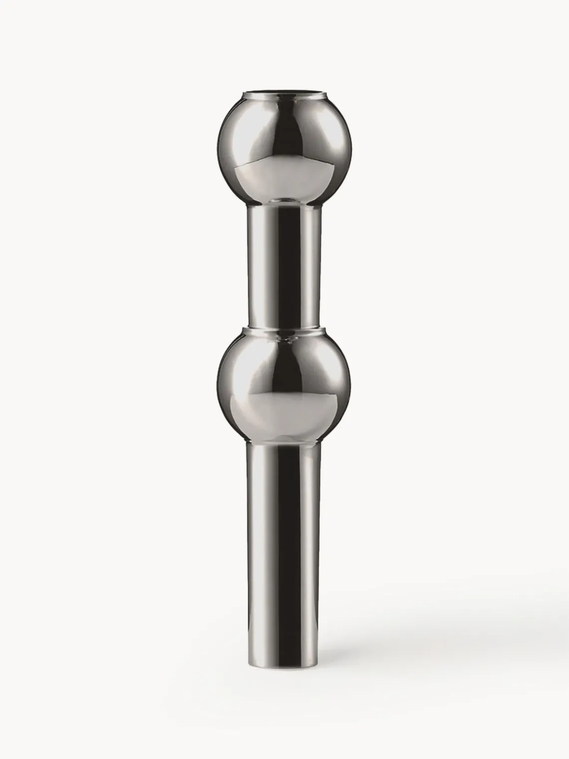 Hot STOFF Nagel Vase décoratif , haut. 10 cm Argenté foncé, haute brillance