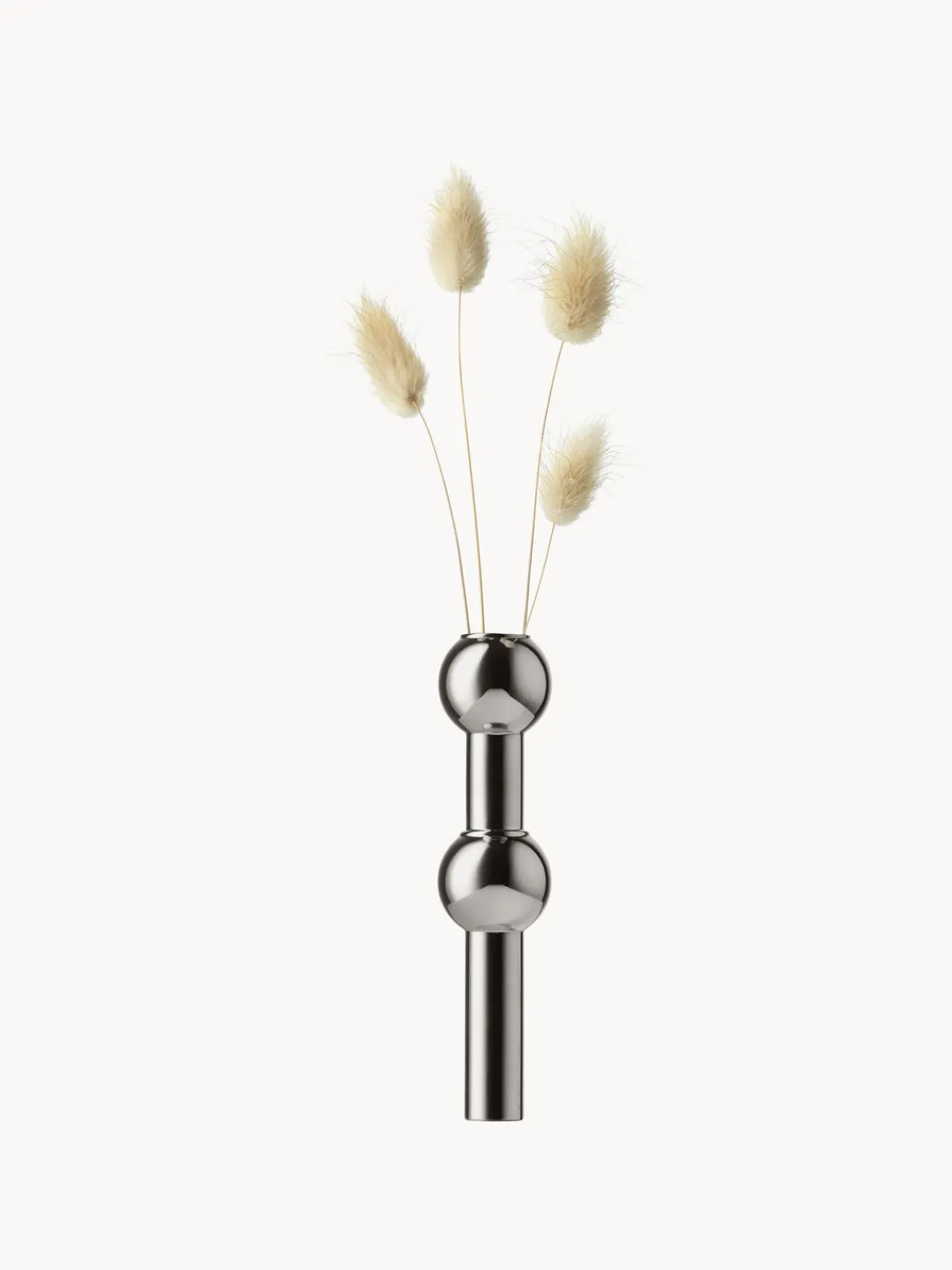 Hot STOFF Nagel Vase décoratif , haut. 10 cm Argenté foncé, haute brillance