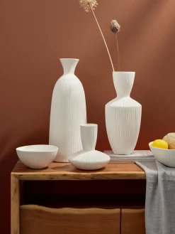 Clearance Bizzotto Vase design en céramique Striped, haut. 36 cm