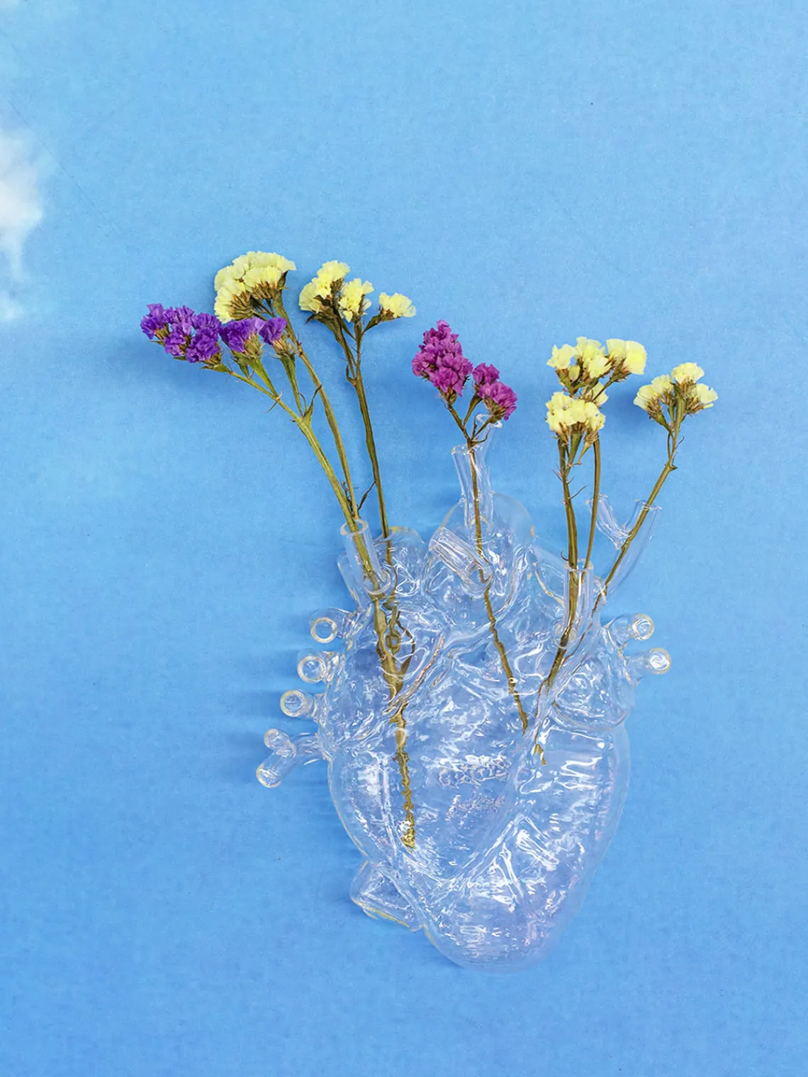 Discount SELETTI Vase design en verre Love in Bloom, haut. 24 cm