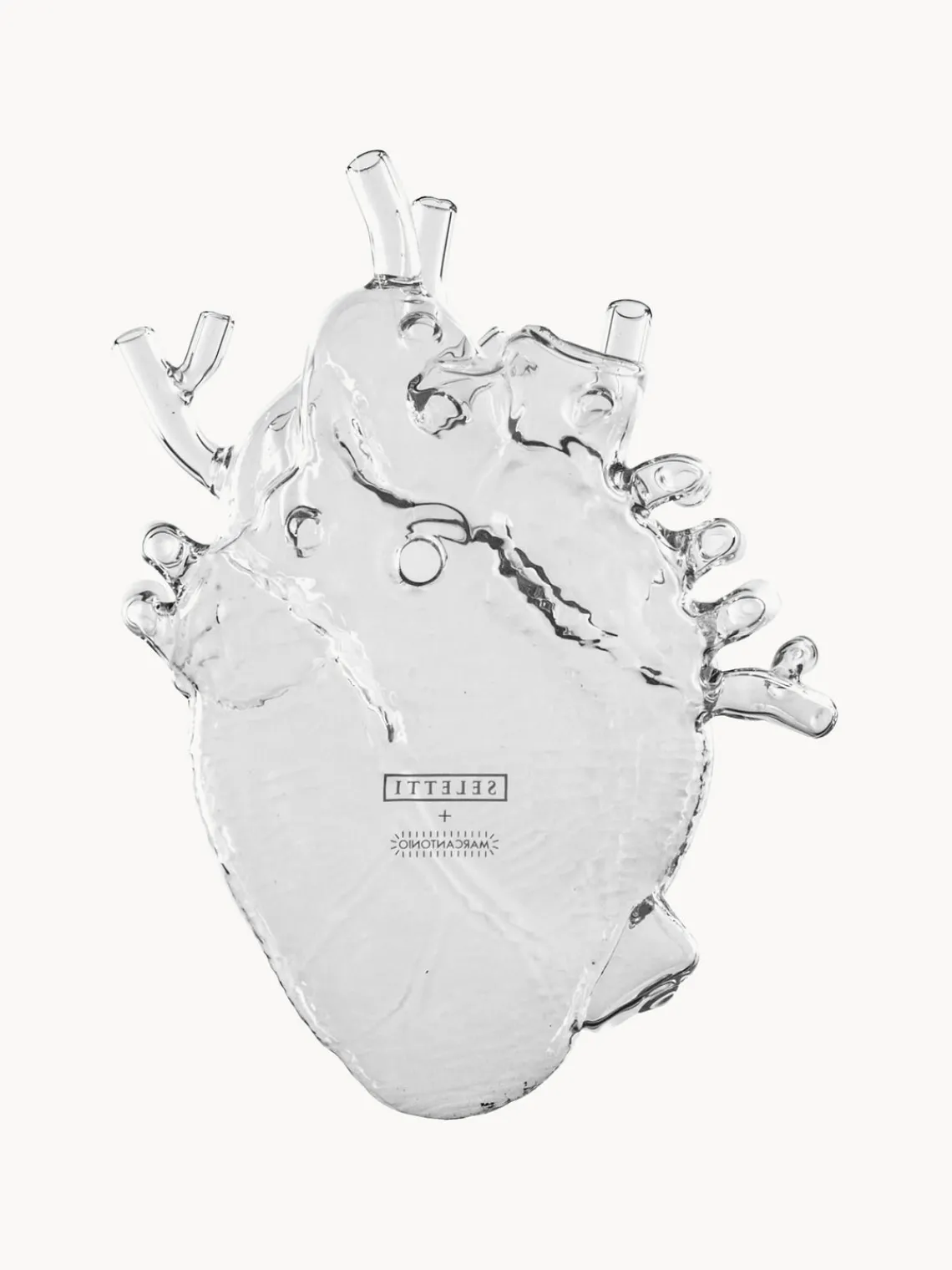 Discount SELETTI Vase design en verre Love in Bloom, haut. 24 cm