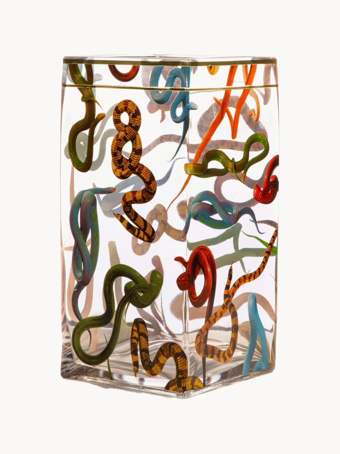 Hot SELETTI Vase design en verre Serpents, haut. 30 cm Snakes