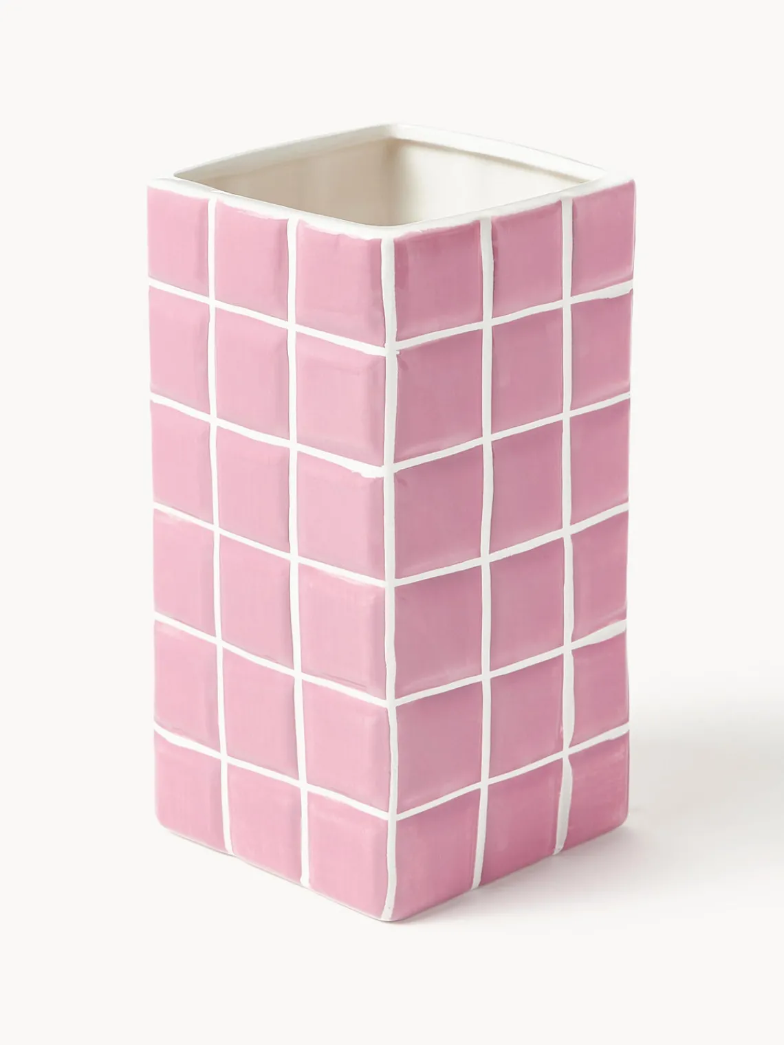 Outlet &k Amsterdam Vase design look carrelage Tile, haut. 21 cm
