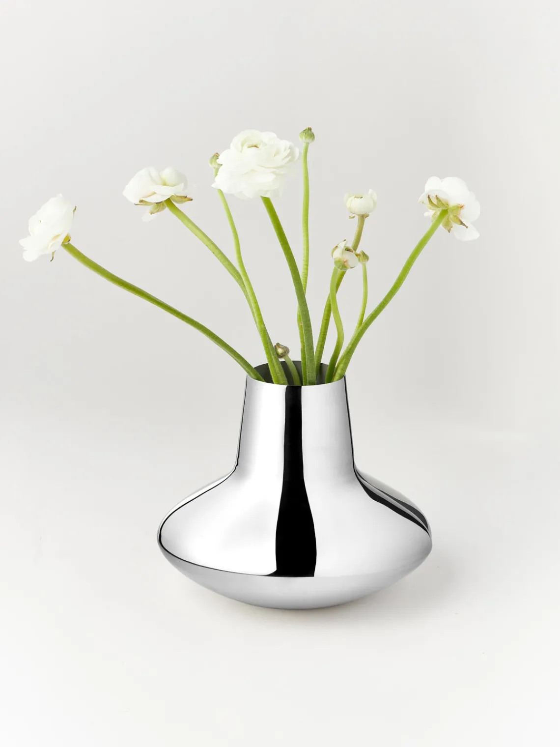 Discount GEORG JENSEN Vase en acier inoxydable Henning Koppel, haut. 22 cm